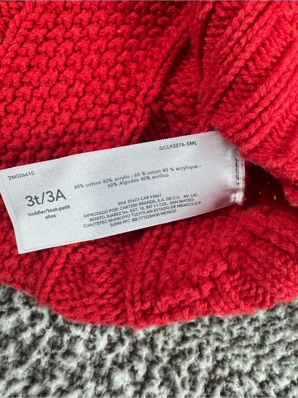 Carter’s Cable-Knit Turtleneck Poncho Sweater Girl’s 3t/3A. Back to School.